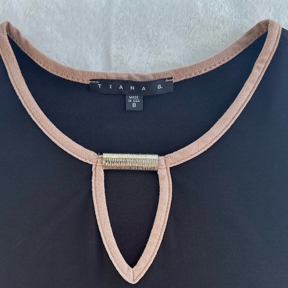 🌴 Tiana B Black Sleeveless A-Line Dress, Size 8 - Picture 6 of 6